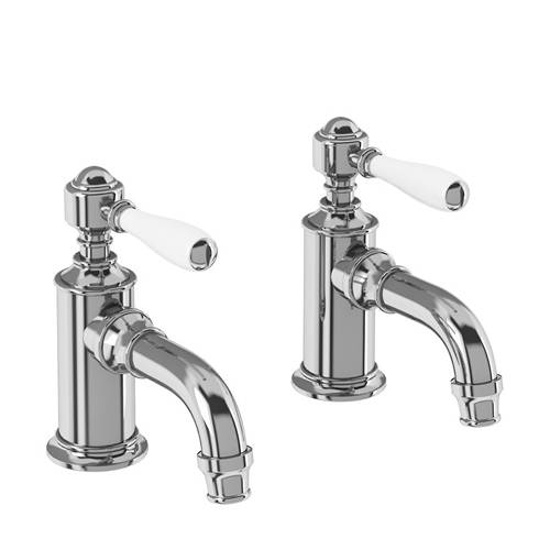 Additional image for Cloakroom Basin Taps With Lever Handles (Chr/White).
