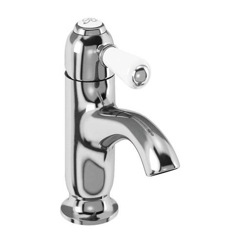 Additional image for Curved Basin Mixer Tap (Chrome & White).