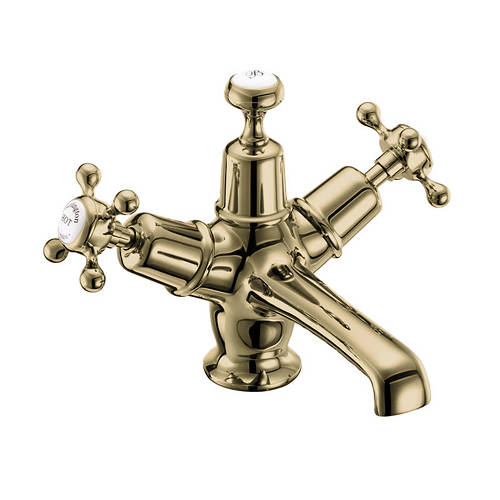 Additional image for Basin Tap With Click Clack Waste (Gold & White).