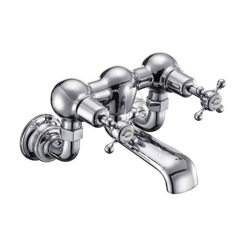 Additional image for Wall Mounted Bath Filler Tap (Chrome & White).