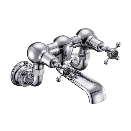 Additional image for Wall Mounted Bath Filler Tap (Chrome & Black).