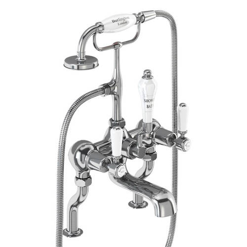 Additional image for Bath Shower Mixer Tap With Kit (Chrome & White).