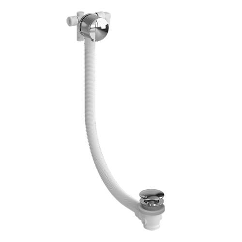 Additional image for Overflow Bath Filler with Click Clack Waste (Chrome)
