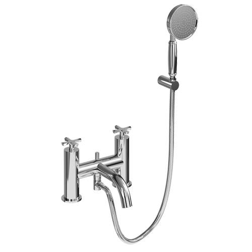 Additional image for Bath Shower Mixer Tap With Handset & Hose (Chrome).