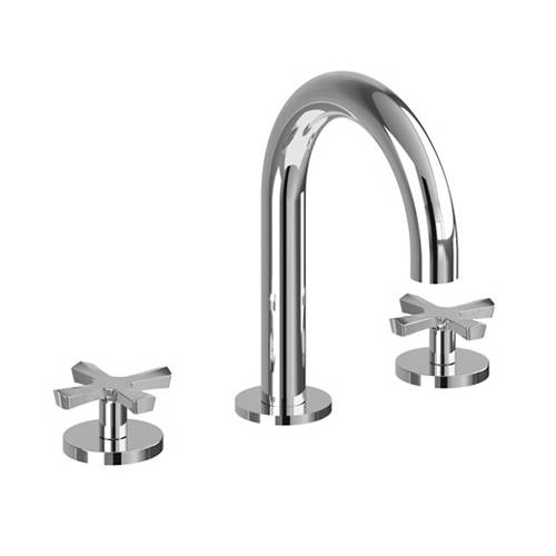 Additional image for 3 Hole Deck Mounted Basin Mixer Tap (Chrome).