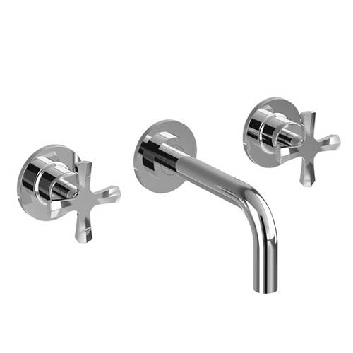 Additional image for Wall-Mounted Basin Mixer Tap (Chrome).