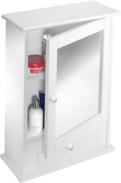 Mirror Bathroom Cabinet With Drawer. 450x600x160mm. Croydex Cabinets CR ...