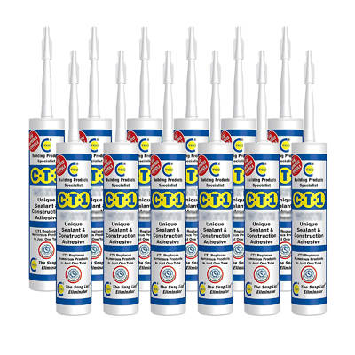 Additional image for 12 x Sealant & Construction Adhesive (12 Tubes, Black Colour).