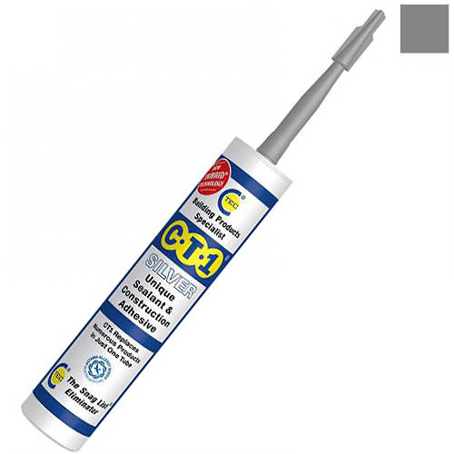 Additional image for 12 x Sealant & Construction Adhesive (12 Tubes, Silver Colour).