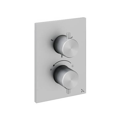 Additional image for Crossbox 3 Outlet Shower Valve (Stainless Steel).