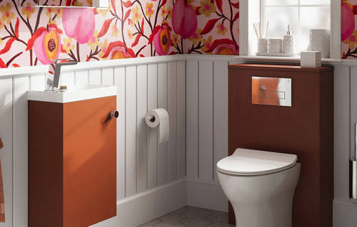 Additional image for Wall Hung Vanity Unit & Basin (400mm, Soft Clay).