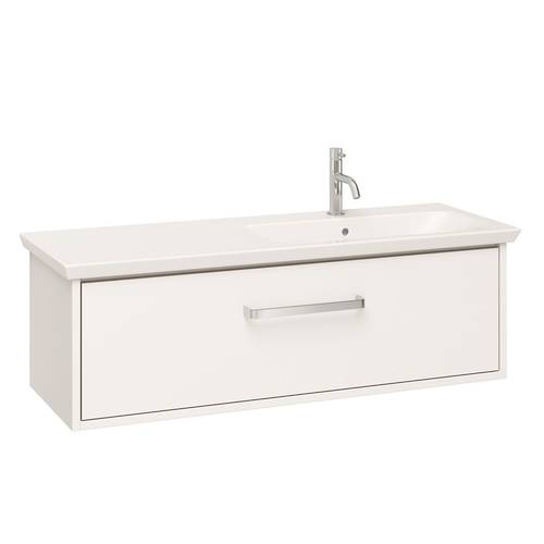 Additional image for Vanity Unit With Ceramic Basin (1000mm, White Gloss, RH).