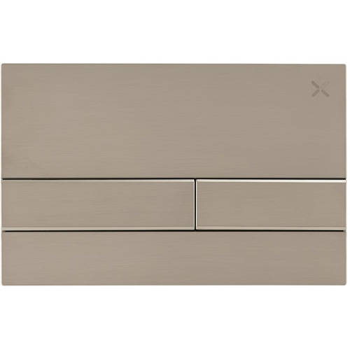 Additional image for Flush Plate With Dual Buttons (Brushed Stainless Steel).