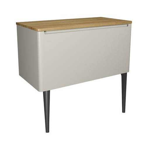 Additional image for Vanity Unit With Onyx Black Legs (1000mm, Cashmere Matt).