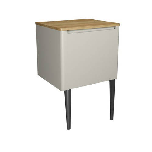 Additional image for Vanity Unit With Onyx Black Legs (600mm, Cashmere Matt).