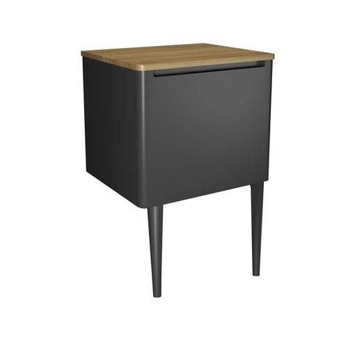 Additional image for Vanity Unit With Onyx Black Legs (600mm, Onyx Black).