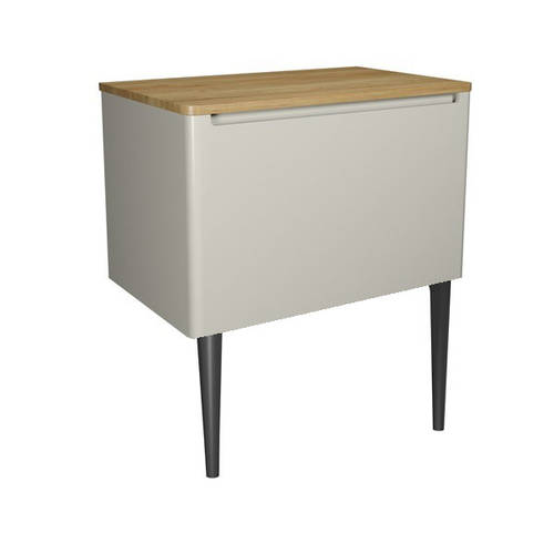 Additional image for Vanity Unit With Onyx Black Legs (800mm, Cashmere Matt).
