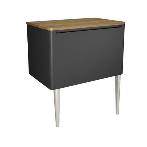 Additional image for Vanity Unit With Cashmere Legs (800mm, Onyx Black).