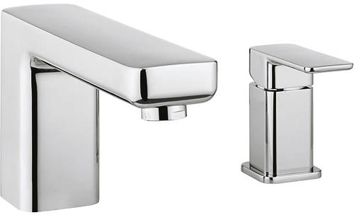 Additional image for Wall Mounted Basin & 2 Hole BSM Tap Pack (Chrome).