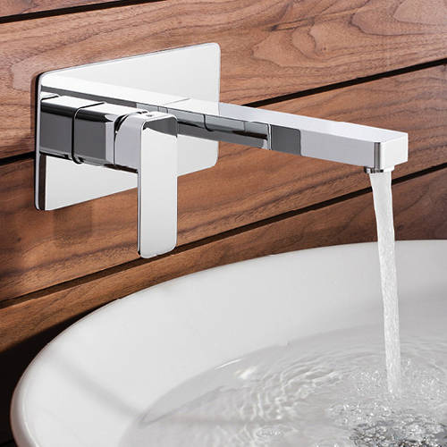 Additional image for Wall Mounted Basin Mixer Tap With Lever Handle.