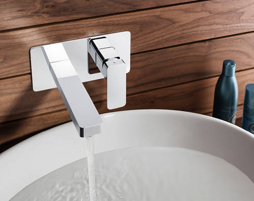 Additional image for Wall Mounted Basin Mixer Tap With Lever Handle.