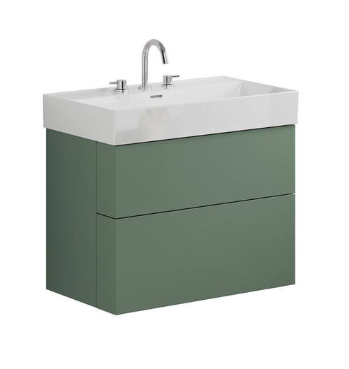 Additional image for Wall Hung Vanity Unit With Basin (800mm, Green, 3TH).