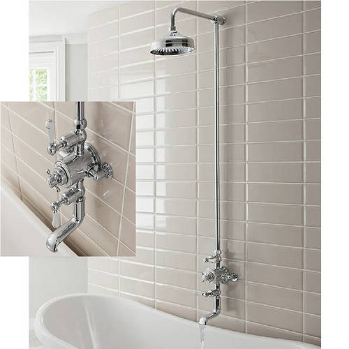 Additional image for Thermostatic 2 Outlet Shower / Bath Kit (Chrome).