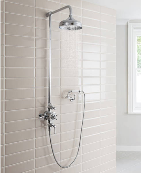Additional image for Thermostatic 2 Outlet Cradle Shower Kit (Chrome).