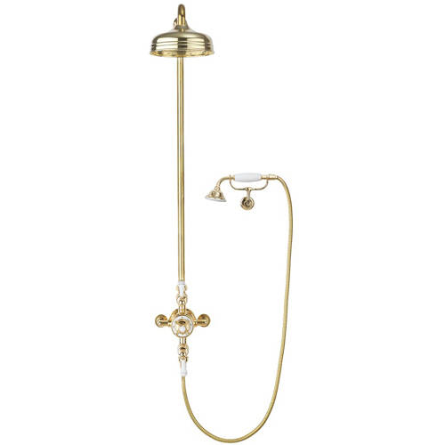 Additional image for Thermostatic 2 Outlet Cradle Shower Kit (U Brass).