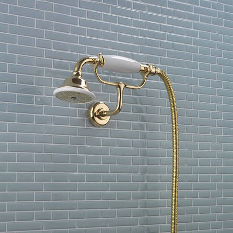 Additional image for Thermostatic 2 Outlet Cradle Shower Kit (U Brass).