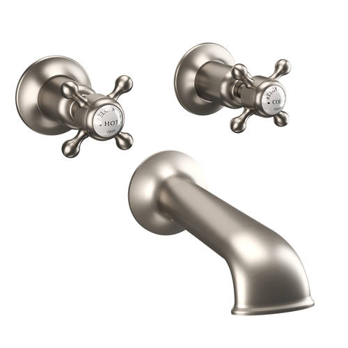 Additional image for Wall Mounted Bath Filler Tap (Crosshead, Br Nickel).