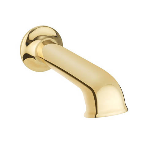 Additional image for Traditional Bath Filler Spout (Unlacquered Brass).