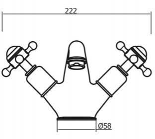 Additional image for Basin Mixer Tap (Crosshead, Br Brass).