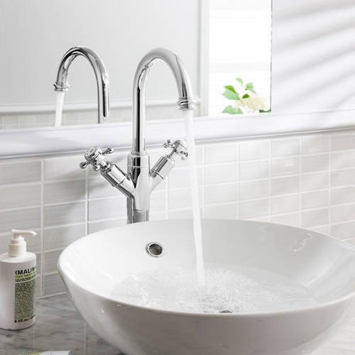 Additional image for Tall Basin Mixer Tap (Crosshead, Chrome).
