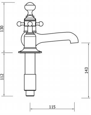 Additional image for 3 Hole Basin Tap With Waste (Crosshead, Chrome).