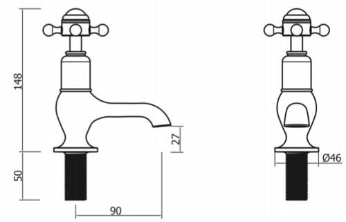Additional image for Basin Taps (Crosshead, Chrome).