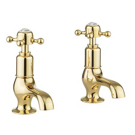 Additional image for Basin Taps (Crosshead, Unlacquered Brass).