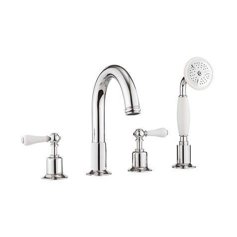 Additional image for 4 Hole Bath Shower Mixer Tap (Lever, Chrome).