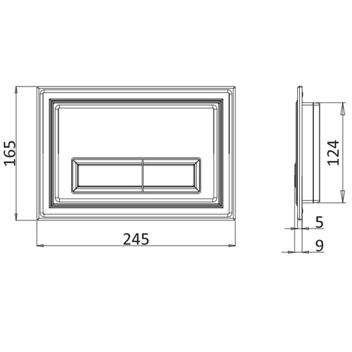 Additional image for Traditional Stainless Steel Flush Plate (NEW - Chrome).
