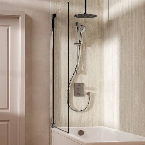 Additional image for Crossbox Shower Set 10 300mm Head & Ceiling Arm (Chrome).