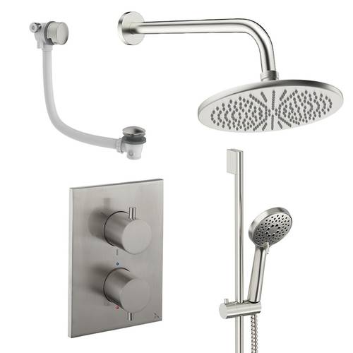 Additional image for Crossbox Shower Set 10 300mm (Brushed Nickel).
