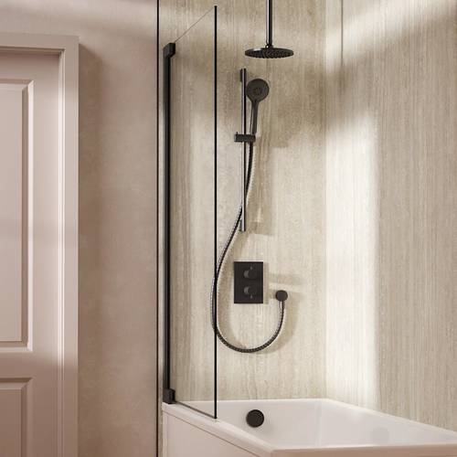 Additional image for Crossbox Shower Set 10 200mm Head & Ceiling Arm (Slate).