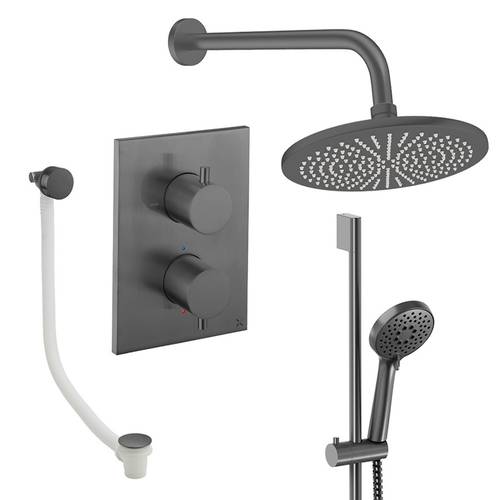 Additional image for Crossbox Shower Set 10 300mm (Slate).