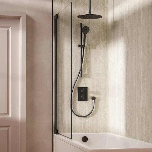 Additional image for Crossbox Shower Set 10 300mm Head & Ceiling Arm (Slate).