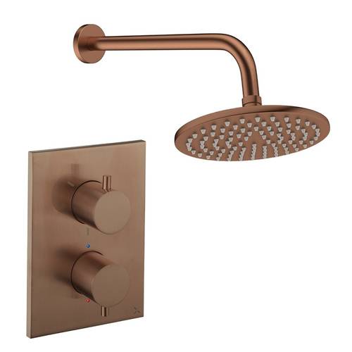 Additional image for Crossbox Shower Set 1 200mm (Brushed Bronze).