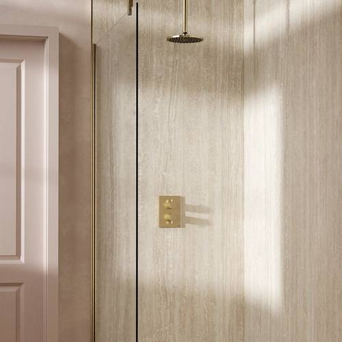 Additional image for Crossbox Shower Set 1 200mm (Brushed Brass).