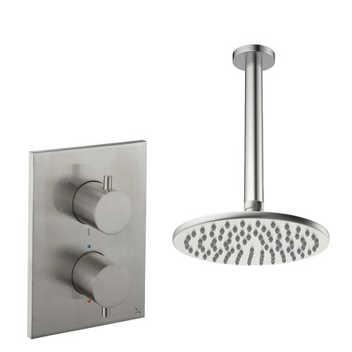 Additional image for Crossbox Shower Set 1 200mm (Brushed Nickel).