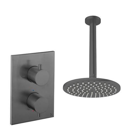 Additional image for Crossbox Shower Set 1 200mm (Slate).