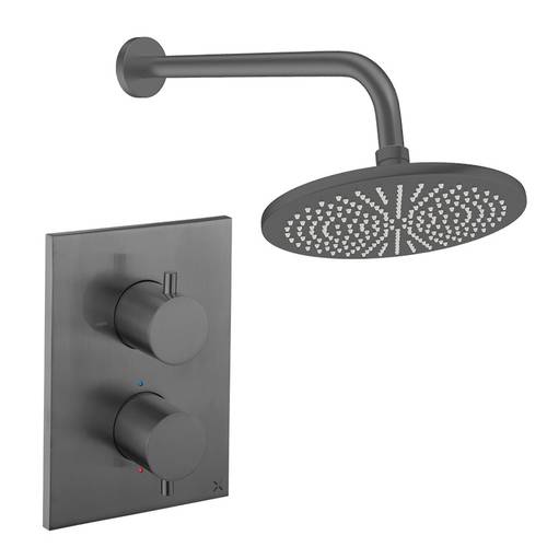 Additional image for Crossbox Shower Set 1 300mm (Slate).