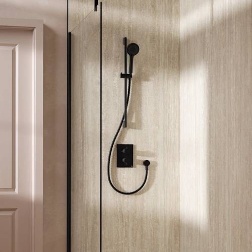 Additional image for Crossbox Shower Set 2 With Slide Rail Kit (Matt Black).